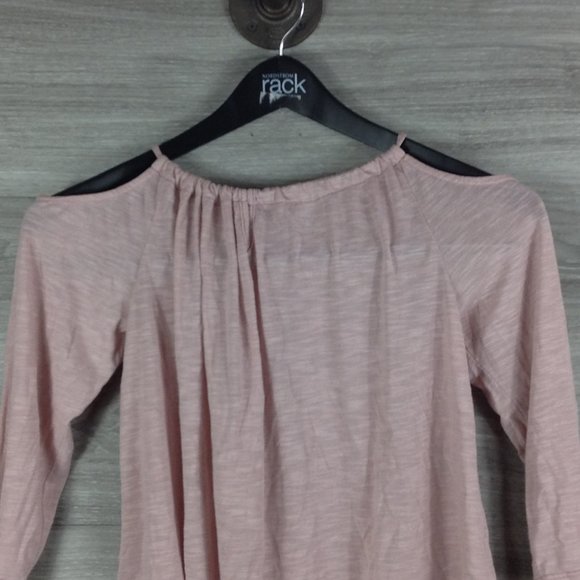 Michael Stars Cold Shoulder Marled Shirt - Picture 2 of 7